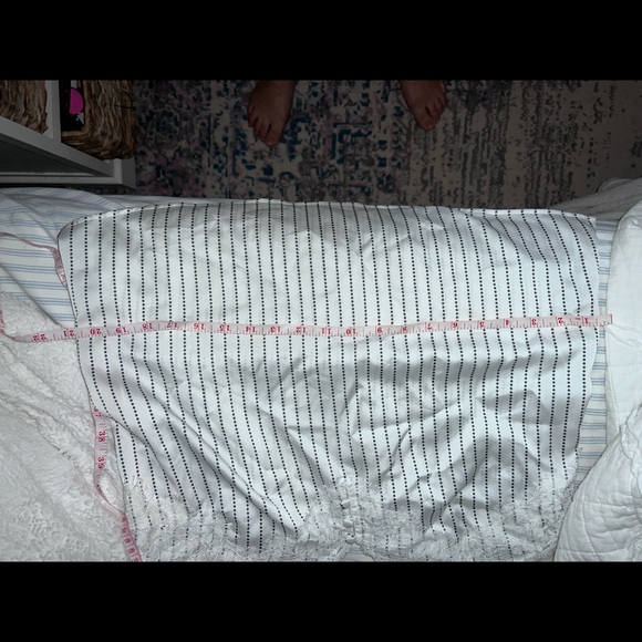 Abercrombie lace trimmed slate pinstripe cami - Picture 7 of 7